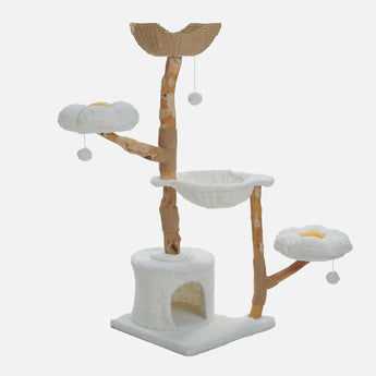 PureWood Flower Deluxe wooden cat tree