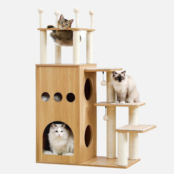 meowpalace catalulu large wooden cat tree
